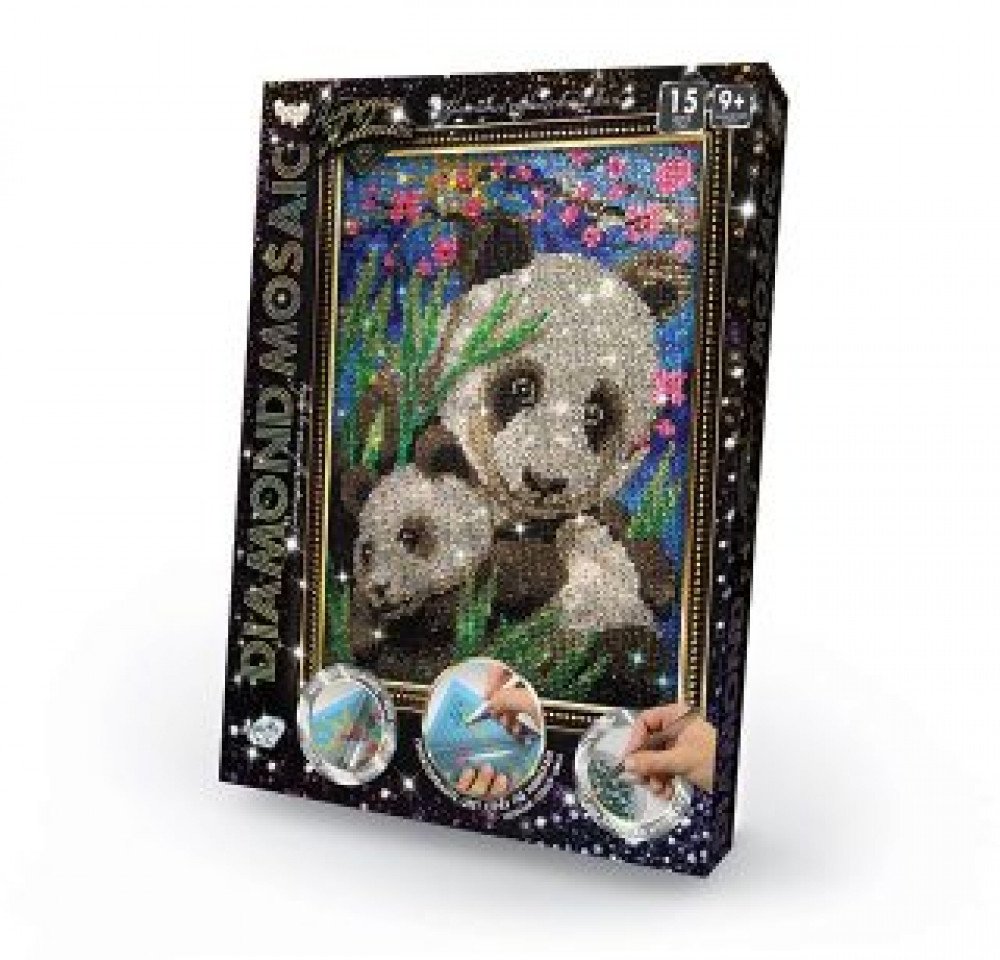 Набор креативного тв-ва Diamond Mosaic малый Панды Медведь Калуга