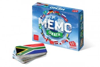 Мемо "Флаги" (50 карточек) ламинированная коробка, большая книжка Медведь Калуга