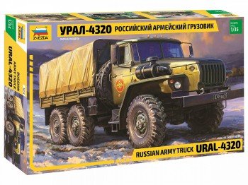 3654 Российский армейский грузовик "Урал-4320" Медведь Калуга