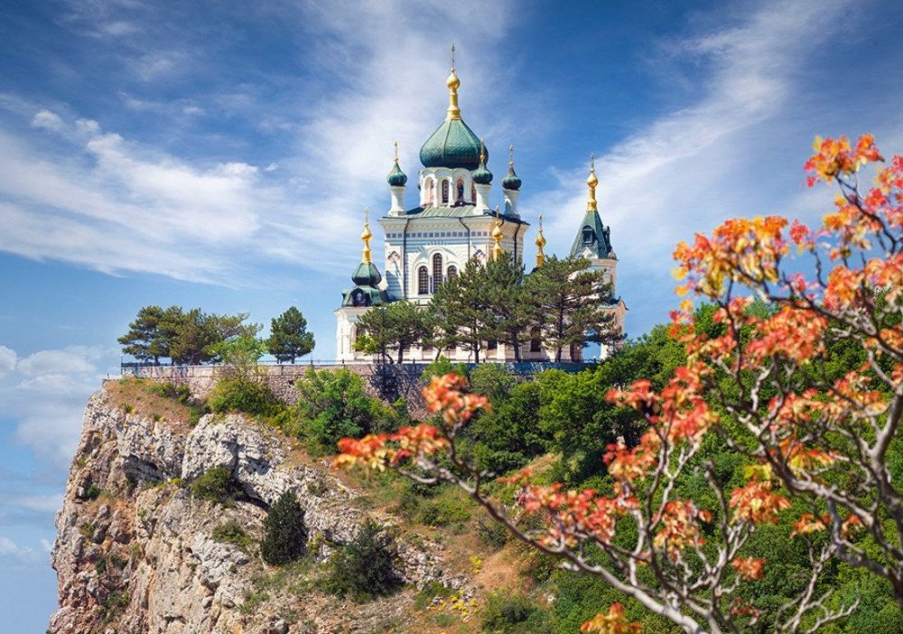 Пазлы 500 Храм в Форосе, Крым Медведь Калуга