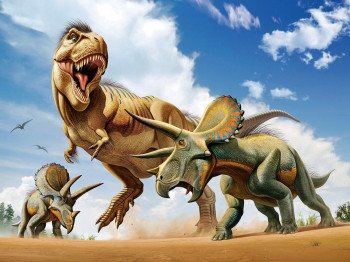 Пазл Super 3D Тираннозавр против трицератопса, 500 детал. Медведь Калуга