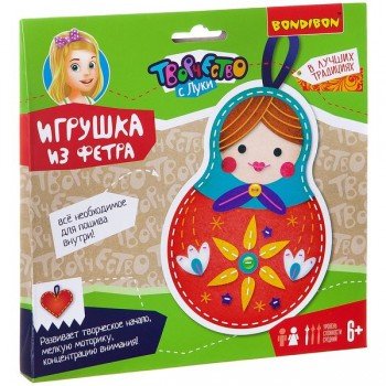 Набор для творчества  BONDIBON.  Игрушка из фетра. Матрешка. В лучших традициях! Медведь Калуга