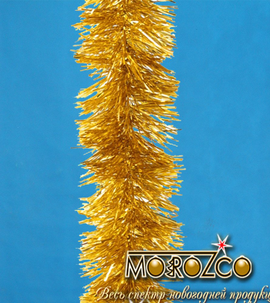 Мишура "Праздничная"золото 2м d-70 (20) Медведь Калуга
