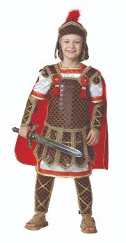 418 Карнавальный костюм "ГЛАДИАТОР" (рубаха, кольчуга с плащом, щиты рук, щиты ног, шлем, меч) (Зв.м Медведь Калуга