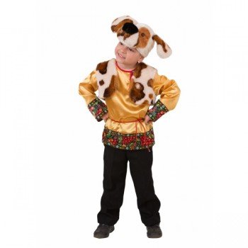 5007 Карнавальный костюм "Собачка Прошка" (маска, жилет, рубашка) (сатин) р.26 Медведь Калуга