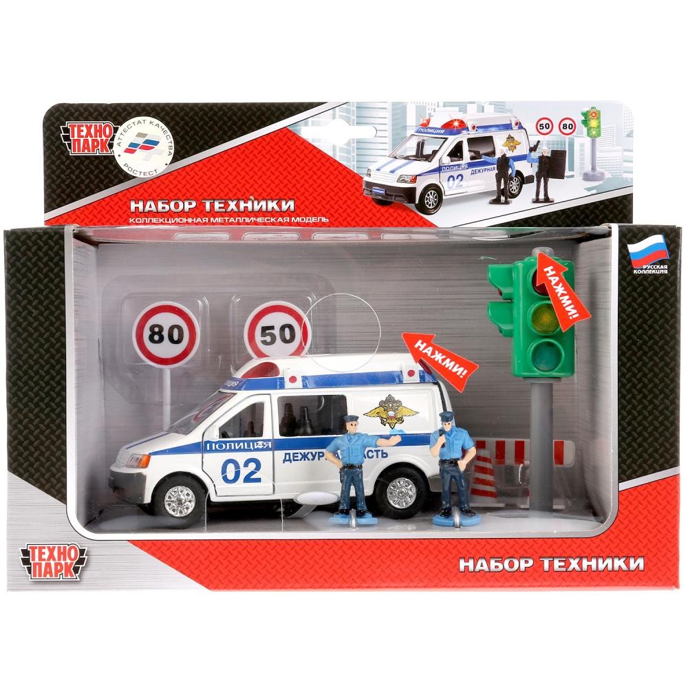 Набор техники Технопарк УАЗ полиция с аксессуарами и фигурками (SB-13-03) 1:72