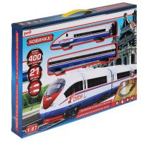281260   ЖЕЛЕЗНАЯ ДОРОГА "ИГРАЕМ ВМЕСТЕ" РЖД САПСАН, СВЕТ+ЗВУК, 400СМ В КОР. 51,5*5,5*35,5СМ в кор.2 Медведь Калуга