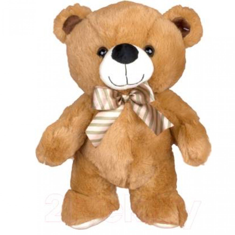 Игрушка  для детей мягконабивная: "Мишка с бантом" (коричневый)  30 см Медведь Калуга