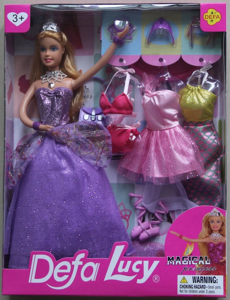 Кукла Defa Lucy. Игровой набор Defa Luсy "Красотка" фиолет., 1 кукла, 14 предм. в комплекте Медведь Калуга