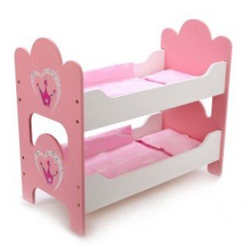 Кроватка деревянная двухспальная  Корона 2-е постельки в наборе Медведь Калуга