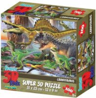 Пазл Super 3D Хищные динозавры, 100 детал. Медведь Калуга