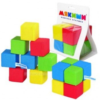 Мякиши Игрушка Кубики 4 цвета Медведь Калуга