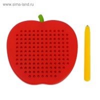 ЭВРИКИ Магнитный планшет яблоко маленькое, 142 отверстия   4445201 Медведь Калуга