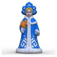 Ир-018 3D Art.Игрушка-раскраска "Снегурочка с белочкой" Медведь Калуга