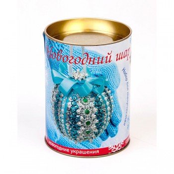 Шар новогодний из пайеток Серебрянный Медведь Калуга