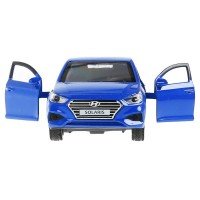 299334   Машина металл "hyundai solaris" 12см, открыв.двери, инерц., синий в кор. Технопарк в кор.2* Медведь Калуга