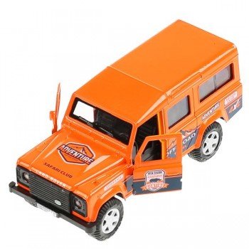 297494 Машина металл свет-звук LAND ROVER СПОРТ 12 см, двери, багаж, ин,оранж ,кор. Технопарк в кор.2*36шт Медведь Калуга