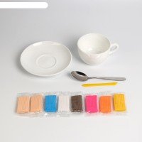 Набор для декора полимерной глиной чайной пары с ложечкой "Мишка"     5109405 Медведь Калуга