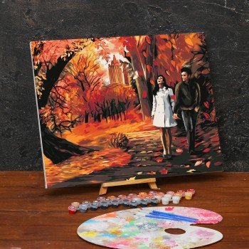 Картина по номерам на холсте с подрамником "Осень" 40*50 см 5351085 Медведь Калуга