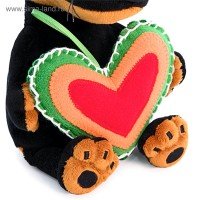 Мягкая игрушка "Ваксон BABY с сердечком из флиса", 20 см VB-010 4825081 Медведь Калуга