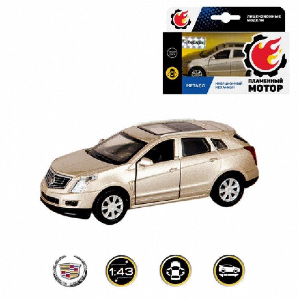 Купить Машина мет. 1:43 Cadillac SRX, откр.двери,золот.,12см - Медведь  Калуга