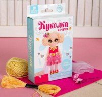 Набор для создания куклы из фетра «Девочка с косами» Медведь Калуга