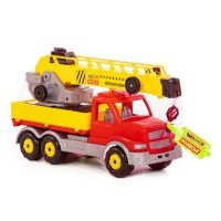 "Сталкер", автомобиль-кран с поворотной платформой (в сеточке) Медведь Калуга