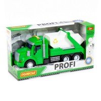 "Профи", автомобиль-контейнеровоз инерционный (со светом и звуком) (зелёный) (в коробке) Медведь Калуга