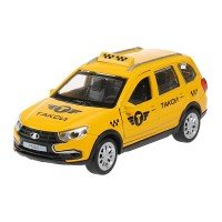 299802   Машина металл "lada granta cross 2019 такси" 12см, инерц., желтый в кор. Технопарк в кор.2* Медведь Калуга