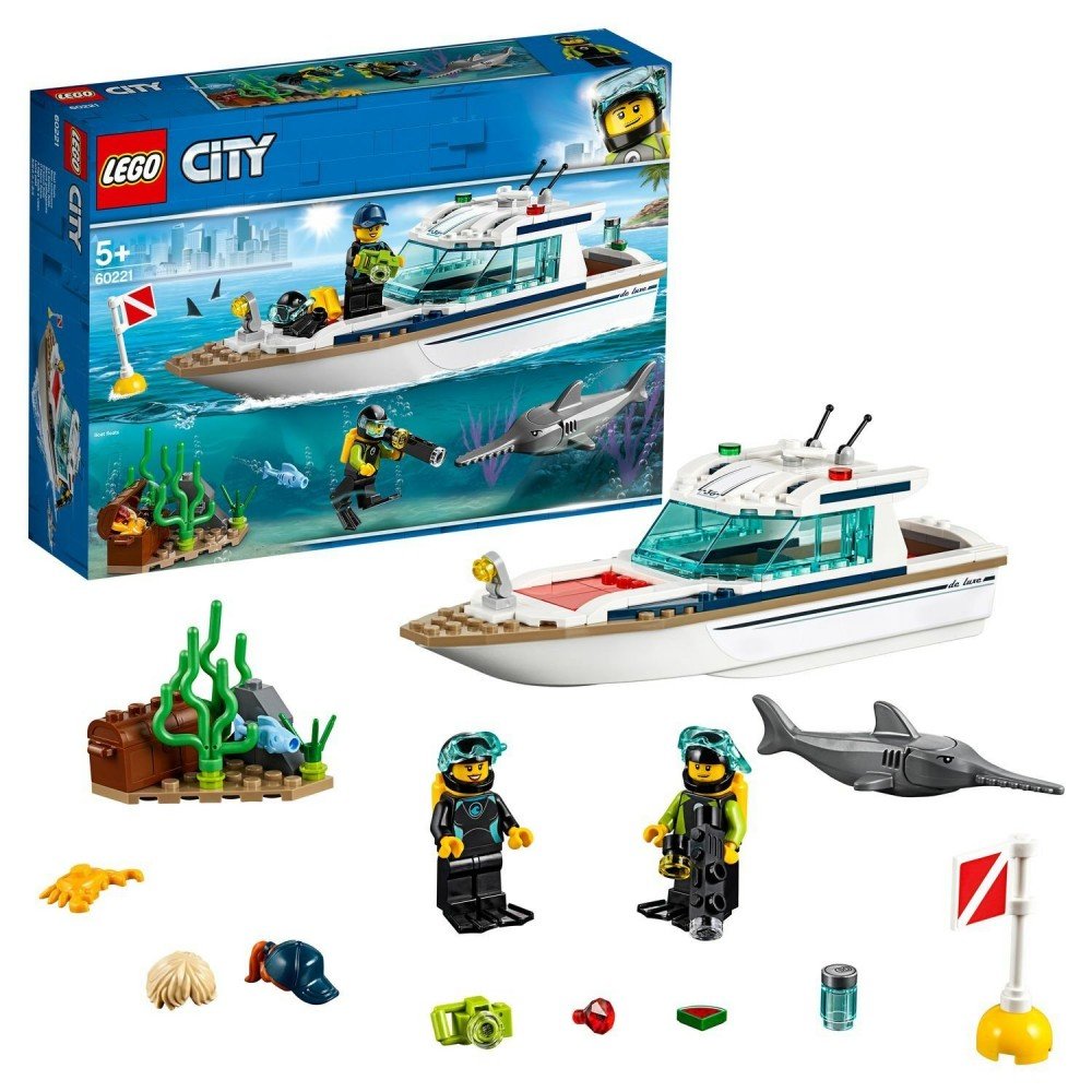 Купить Констр-р LEGO City Great Vehicles Яхта для дайвинга - Медведь Калуга