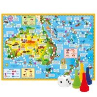 Игра-ходилка с фишками. Вокруг света. Австралия и Океания. 59х42 см. ГЕОДОМ (ISBN нет) Медведь Калуга