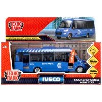 306896   Машина металл свет-звук АВТОБУС IVECO DAILY VSN-700 15 см, двери, синий,кор. Технопарк в ко Медведь Калуга