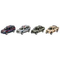 299824   Машина металл "toyota prado/uaz pickup полиция/война" 12см в дисплее Технопарк уп-12шт в ко Медведь Калуга