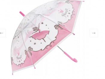 Зонт детский прозрачный Принцесса,   48см, полуавтомат Медведь Калуга