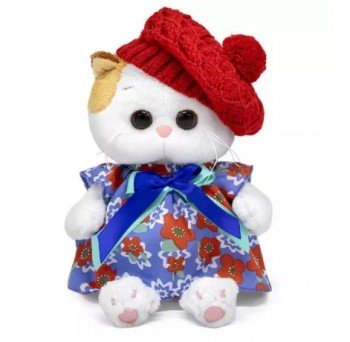 Кошка Ли-Ли BABY в платье и ажурном берете 18 см Медведь Калуга