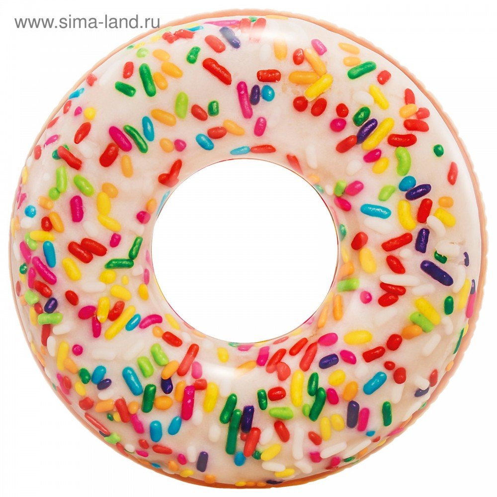 Круг для плавания «Пончик радужный», 99 ? 25 см, от 9 лет, 56263NP INTEX Медведь Калуга