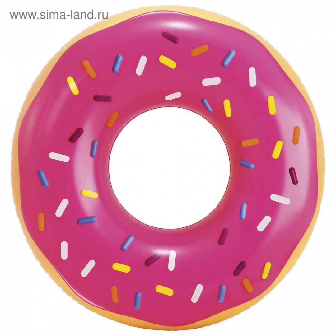 Круг для плавания «Розовый пончик», 99 х 25 см, от 9 лет, 56256NP Медведь Калуга