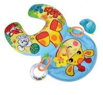 Игровой центр-подушка "Жирафик и друзья": хлопок, 3 игрушки и шуршалка Медведь Калуга