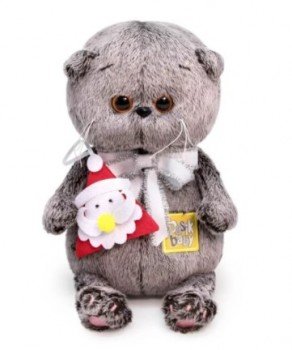 Басик BABY с игрушкой Дед Мороз 20 см Медведь Калуга