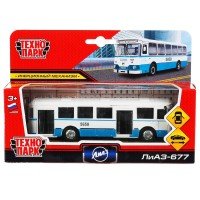 295421   Машина металл АВТОБУС лиаз-677, 15 см, двери, инерц., кор. Технопарк в кор.2*24шт Медведь Калуга