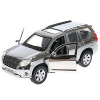 268479   Машина металл TOYOTA PRADO ХРОМ 12 см, двери, багаж, инерц, серебрист, кор. Технопарк в кор Медведь Калуга