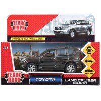 268479   Машина металл TOYOTA PRADO ХРОМ 12 см, двери, багаж, инерц, серебрист, кор. Технопарк в кор Медведь Калуга