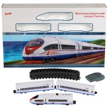 317110 Железная дорога РЖД на р/у "сапсан",свет+звук, длина 675см,кор.58*40*6см ИГРАЕМ ВМЕСТЕ в кор.8шт Медведь Калуга