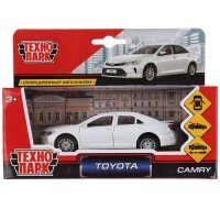 278682   Машина металл TOYOTA CAMRY длина 12 см, двери, багажн, инерц, белый, кор. Технопарк в кор.2 Медведь Калуга