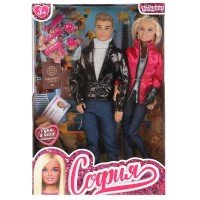 319013   Кукла 29см София с алексом,сыном,с акс, руки,ноги сгибаются в кор КАРАПУЗ в кор.24шт Медведь Калуга