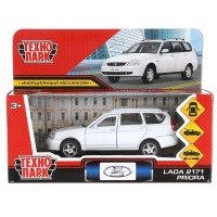 313463   Машина металл "lada priora" длина 12 см, откр дв, багаж, инерц, белый, в кор. Технопарк в к Медведь Калуга