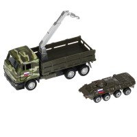 312443   Машинa металл KAMAZ ЭВАКУАТОР вс, 12 см+бтр 7,5 см, дв., баг., инерц., кор. Технопарк в кор Медведь Калуга