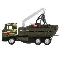 312443   Машинa металл KAMAZ ЭВАКУАТОР вс, 12 см+бтр 7,5 см, дв., баг., инерц., кор. Технопарк в кор Медведь Калуга