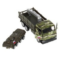 312443   Машинa металл KAMAZ ЭВАКУАТОР вс, 12 см+бтр 7,5 см, дв., баг., инерц., кор. Технопарк в кор Медведь Калуга