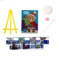 Алмазная мозаика для детей «Медведь», 10 х 15 см. Набор для творчества Медведь Калуга